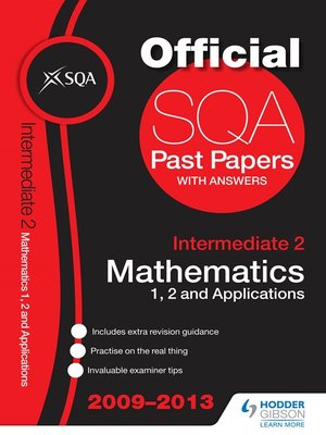 cover image of SQA Past Papers 2013 Intermediate 2 Maths Units 1, 2 & Applications